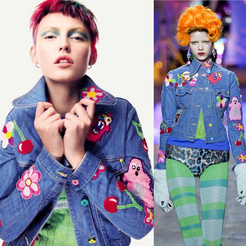New Meadham Kirchhoff Monster Towelled Appliqué Jacket